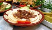 Hummus with meat hummus with meat
